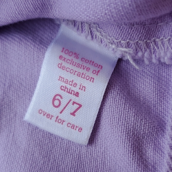 Justice Lilac Purple Denim Crop Jacket Girls 6/7 - Picture 8 of 8